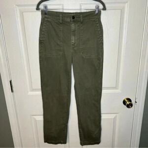 Madewell Women’s Straight Leg Olive Green Chino Pants Size 26 GUC
